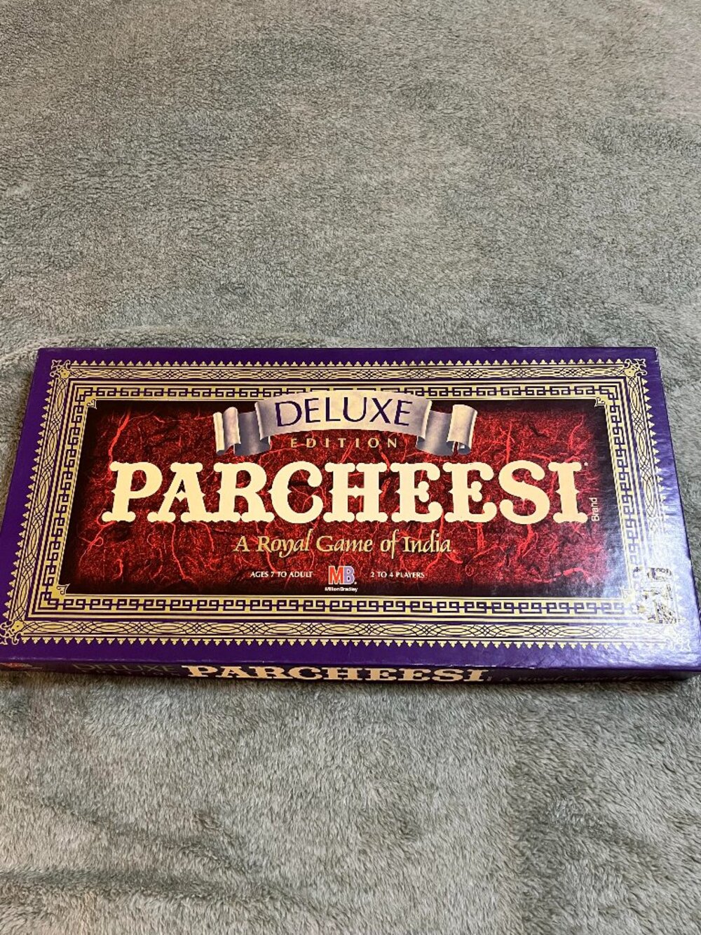 Vtg PARCHEESI DELUXE EDITION Board Game 1989 Wooden Pawns 100% Complete
